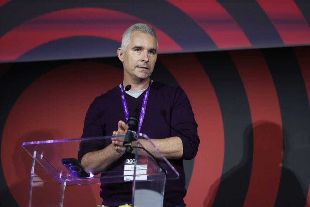 CEO ben making speech