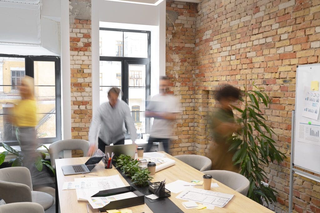 Young business team work